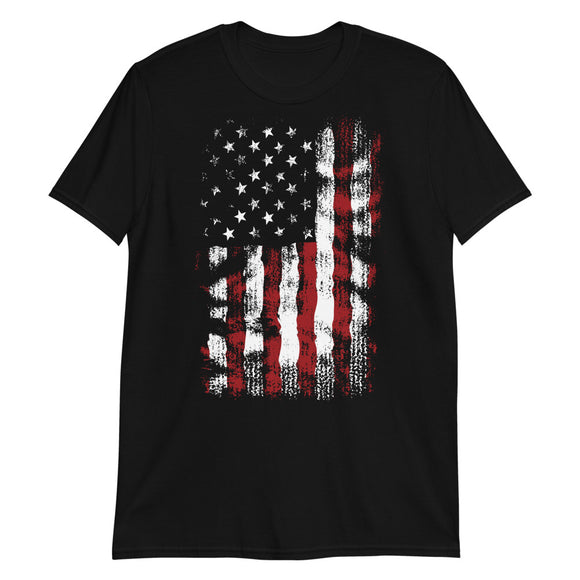 Distressed Flag Short-Sleeve Unisex T-Shirt