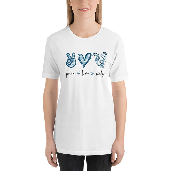 Peace Love Pitties Short-Sleeve Unisex T-Shirt