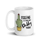 Feeling stabby white glossy mug 15 oz